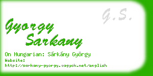 gyorgy sarkany business card