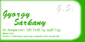 gyorgy sarkany business card